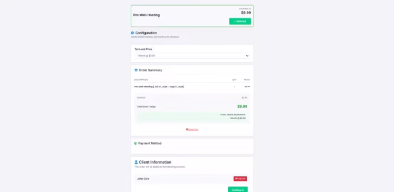 Hostra-Checkout Preview